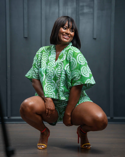Adom - Bold (Crop Top with Front Pockets + Shorts)