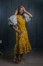 Aseda – Handmade Batik Puff Sleeve Dress